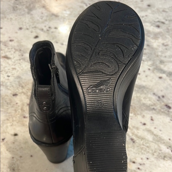 Dansko Faith Wedge Boot - Black Leather - Picture 6 of 8